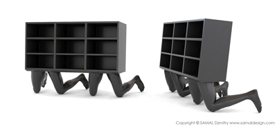Human Furniture collection bookcase by Dzmitry Samal